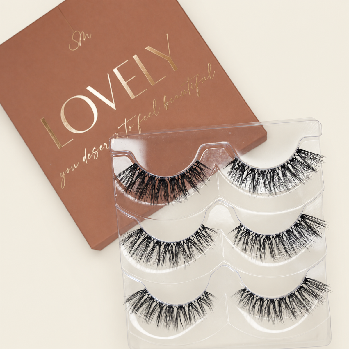 SIEMARA LOVELY 3PCS – drei Paar ausgepackte Kunstwimpern