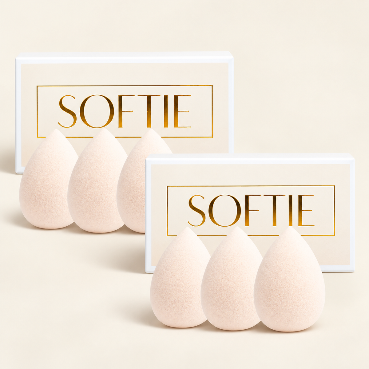 SOFTIE 6-Pack: sechs Make-up-Schwämme in zwei 3PCS-Sets